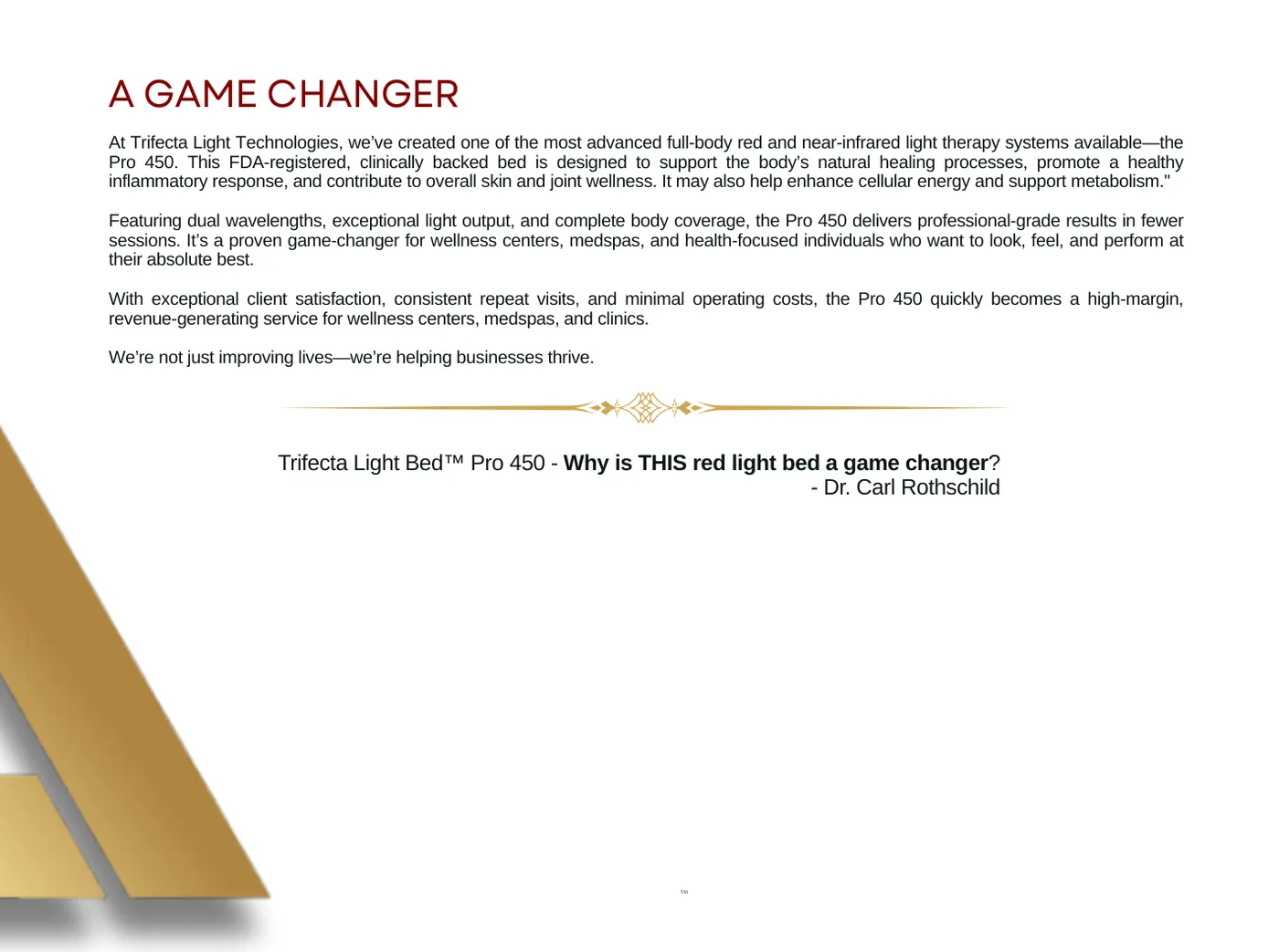 Trifecta Light PRO 450 brochure, page 14