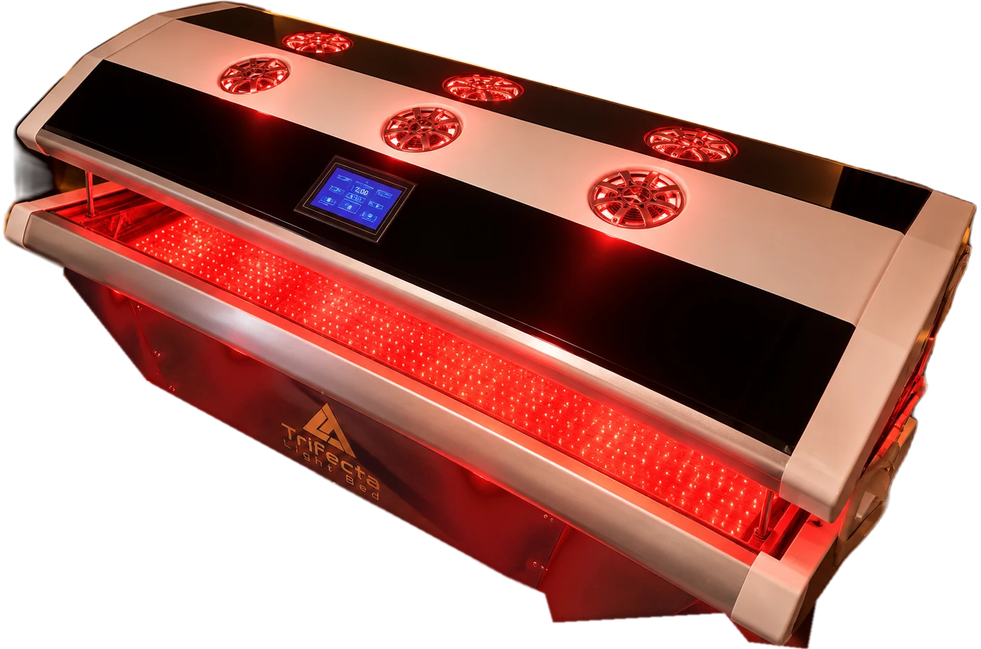 Trifecta Light PRO 450 red light therapy bed with top and bottom LED arrays, 5,016 red and near-infrared LEDs